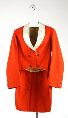 Scarlet Red Wool Melton Hunting Coat