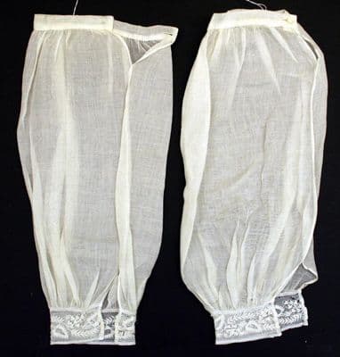 White Cotton Detachable Gathered Undersleeves