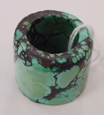 Turquoise Archer's Thumb Ring with Black Veining