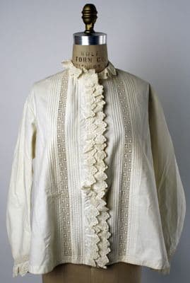 Ivory Cotton Lawn Victorian Bed Jacket