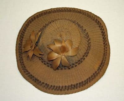 Natural Tan Wide-Brimmed Straw Hat