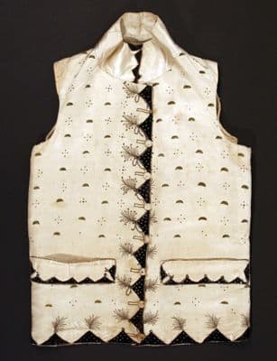 Cream Silk Brocade Fitted Formal Waistcoat
