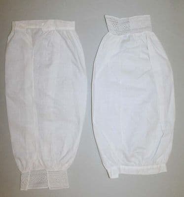 White Linen Balloon Detachable Undersleeves