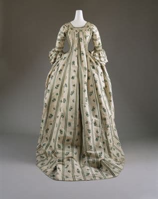 Pale Green Silk Brocade Robe à la Française