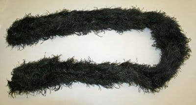 Black Feather Boa with Dark Green Undertones