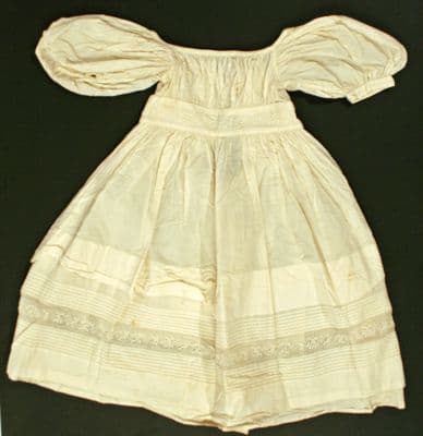 Cream Cotton Muslin Empire Waist Child's Dress