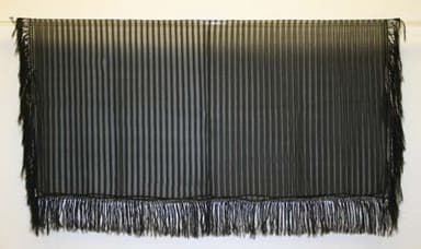 Black Gold Striped Silk Shawl