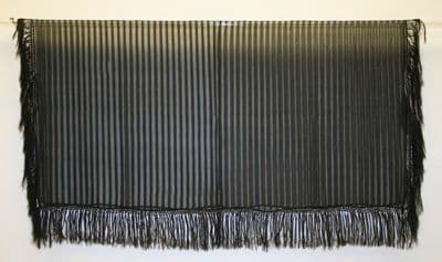 Black Gold Striped Silk Shawl