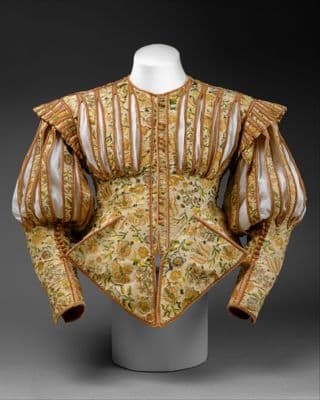 Golden Yellow Silk Brocade Court Doublet