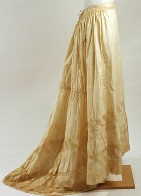 Cream Cotton Bustle Petticoat with A-Line Silhouette