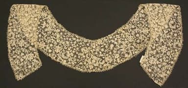 Cream Fine Lace Bertha Collar with Floral Motifs