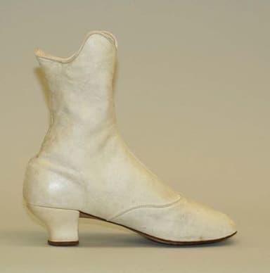 White Leather Side-Button Ankle Boots