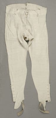 Cream Linen High-Waisted Drawstring Pantaloons
