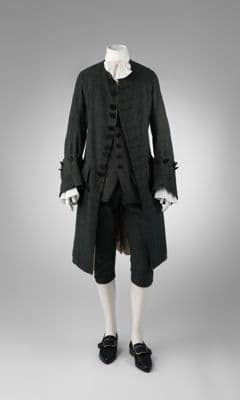Dark Green Wool Three-Piece Frock Coat Suit