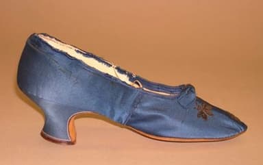 Navy Blue Silk Satin Evening Slippers