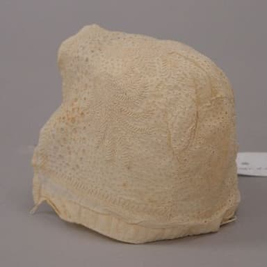 Cream Cotton Lace Infant Christening Cap