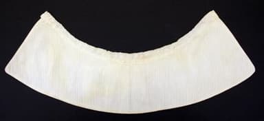 White Cotton Detachable Collar with Grid Pattern