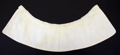 White Cotton Detachable Collar with Grid Pattern