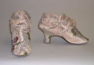 Pale Pink Silk Brocade Court Shoes