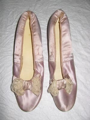 Dusty Rose Silk Satin Evening Slippers