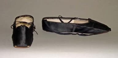 Black Cream Silk Satin Pointed Toe Slippers