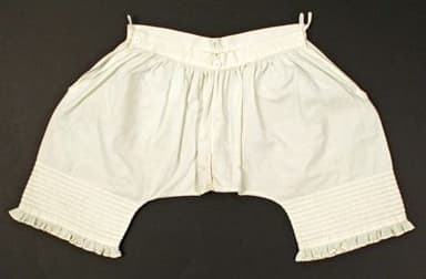 White Cotton Muslin Drawstring Pantaloons with Shoulder Straps