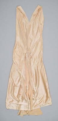 Champagne Silk Satin Bias-Cut Evening Gown