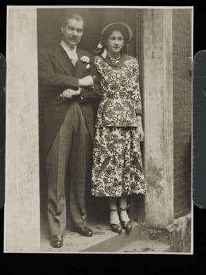 Hat, navy blue straw, Great Britain, 1948.