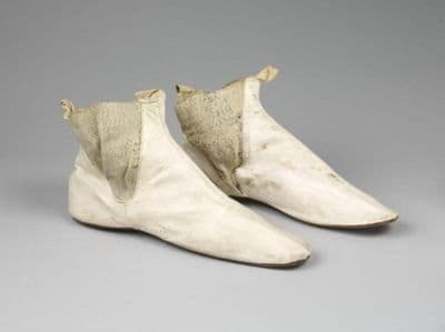 White Kid Leather French Ankle Boots