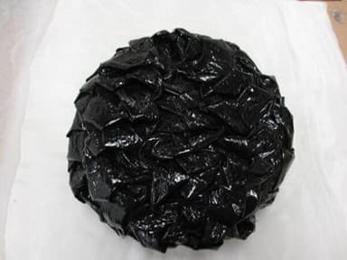 Black Cellophane Sculptural Space Age Hat