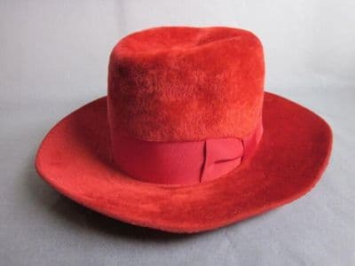 Man's silk plush hat, made by Herbert Johnson, London, 1971