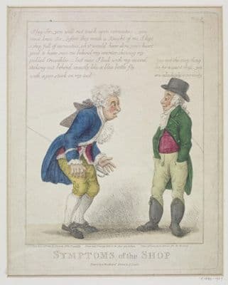 Blue Tailcoat Satirical Fashion Print