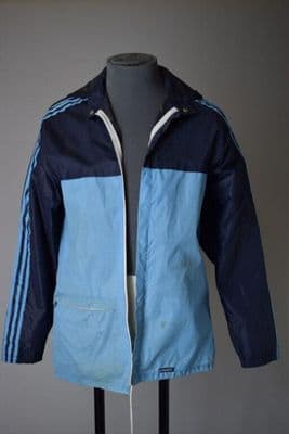 Navy Blue Nylon Adidas Track Jacket
