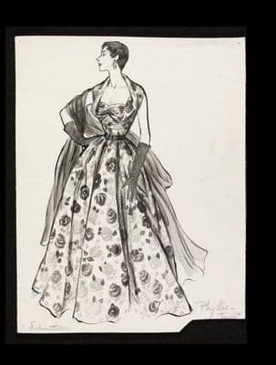 Black and White Silk Taffeta Strapless Ball Gown