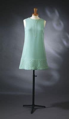Mint Green Crêpe A-Line Mini Dress