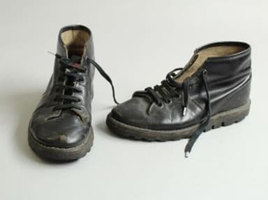Black Leather Lace-Up Ankle Work Boots