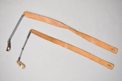 Pair of men's metal spring braces, designed by Vivienne Westwood, Great Britain, 1980s