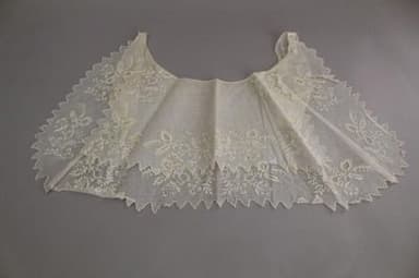 White Cotton Collar with Whitework Embroidery