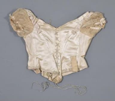 Cream Silk Fitted Victorian Day Bodice