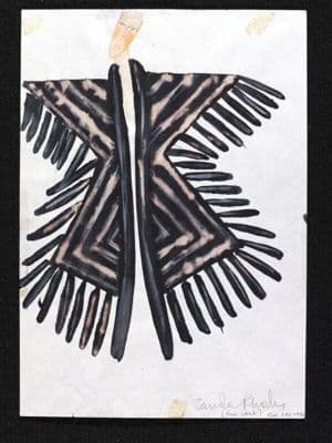 Black and White Striped Fur Coat Design