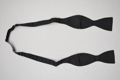 Black Silk Butterfly Bow Tie