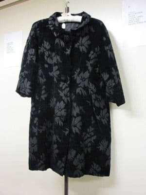 Black cut velvet coat, French, Givenchy, 1964