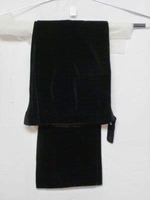 Black Velvet Straight-Leg Trousers