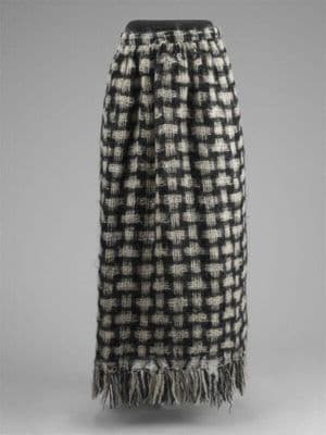 Skirt, black and white check mohair, Christian Dior, France, 1950s.