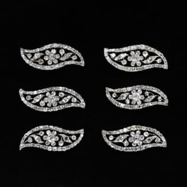 Silver Diamond Shuttle-Shaped Dress Ornament