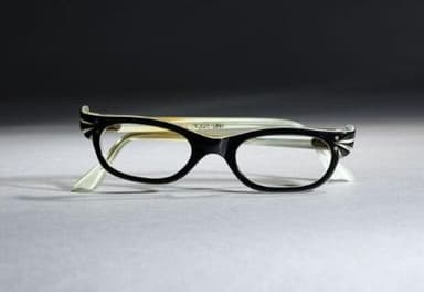 Black Cream Cat-Eye Plastic Acetate Eyeglasses