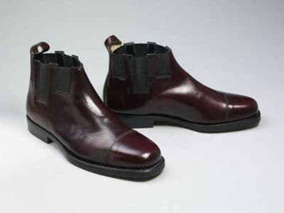 Burgundy Leather Men's Chelsea Boots