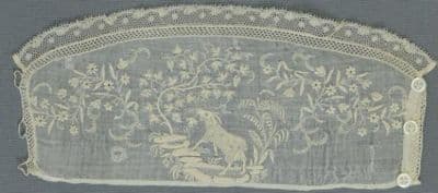 Embroidered White Cotton Muslin Dress Cuff