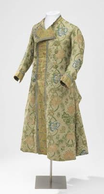 Sage Green Silk Brocade Gentleman's Dressing Gown