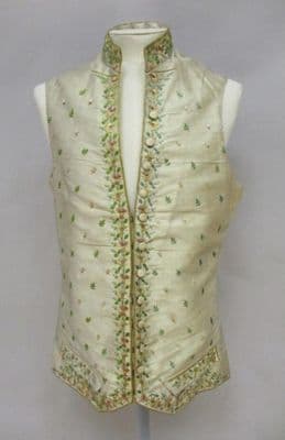Ivory Silk Embroidered Gentleman's Formal Waistcoat